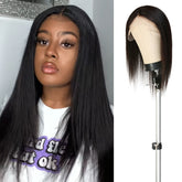 One of the most affordable wig types, Modern and classy straight look with silky smooth texture, Super soft and light weight, Natural Looking hairline with baby hair, Tangle Free & No Shedding. The wig comes ready to use. It can be dye, bleach and perm as you want.