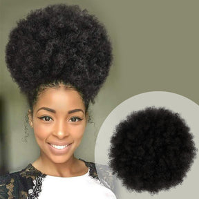 Retro Puff, Afro Pony, Large Ponytail