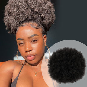 Retro Puff, Afro Pony, Large Ponytail