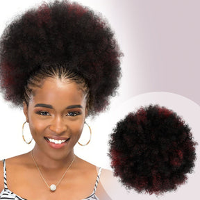 Retro Puff, Afro Pony, Large Ponytail