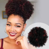 Retro Puff, Afro Pony, Medium Ponytail