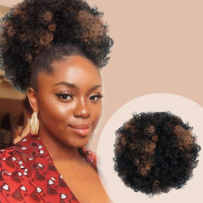 Instant Glitz Synthetic Drawstring Ponytail Retro Puff Small