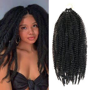 Authentic Synthetic Hair Crochet Braids Pre-Looped Afro Twist 18"