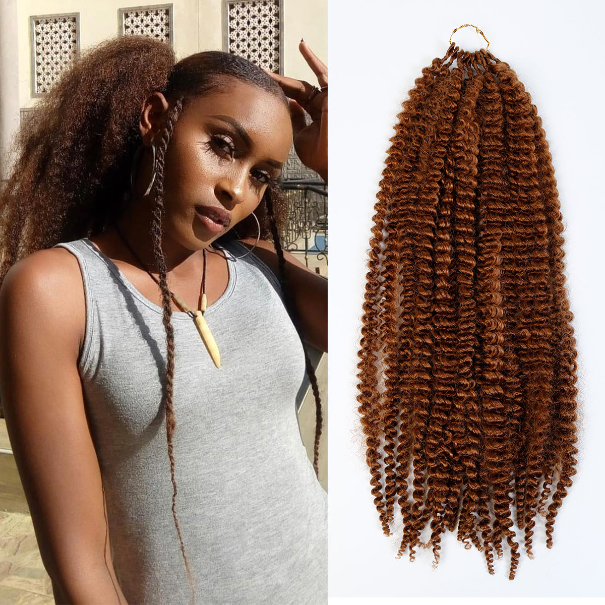 Authentic Synthetic Hair Crochet Braids Pre-Looped Afro Twist 18"