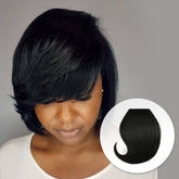 Swoop Side Bang, Curtain Bang, Layered Bang, Hair Piece
