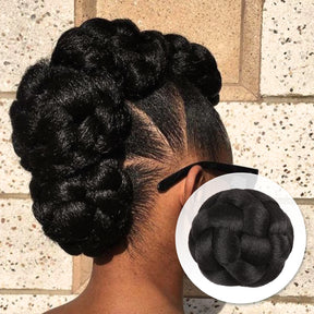 Instant Glitz Synthetic Hair Bun Sweet Rolls French Cruller Small