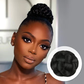 Instant Glitz Synthetic Hair Bun Sweet Rolls French Cruller Small
