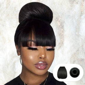 Combination, China Bang, Thick Bang, Doll Bang, Hair Piece, Classic Glazed, Dounut Bun, Medium Bun