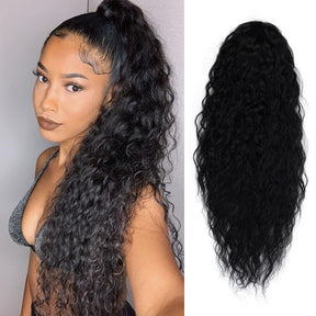 Instant Glitz Synthetic Drawstring Ponytail Crimp Wave 28"
