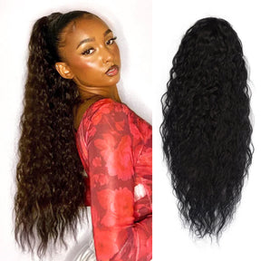 Instant Glitz Synthetic Drawstring Ponytail Crimp Wave 28"