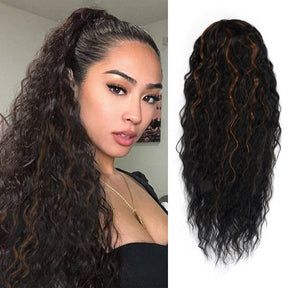 Instant Glitz Synthetic Drawstring Ponytail Crimp Wave 28"