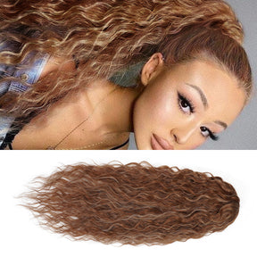 Instant Glitz Synthetic Drawstring Ponytail Crimp Wave 28"