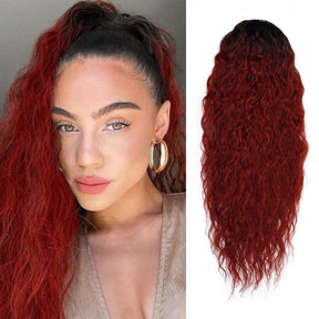 Instant Glitz Synthetic Drawstring Ponytail Crimp Wave 28"