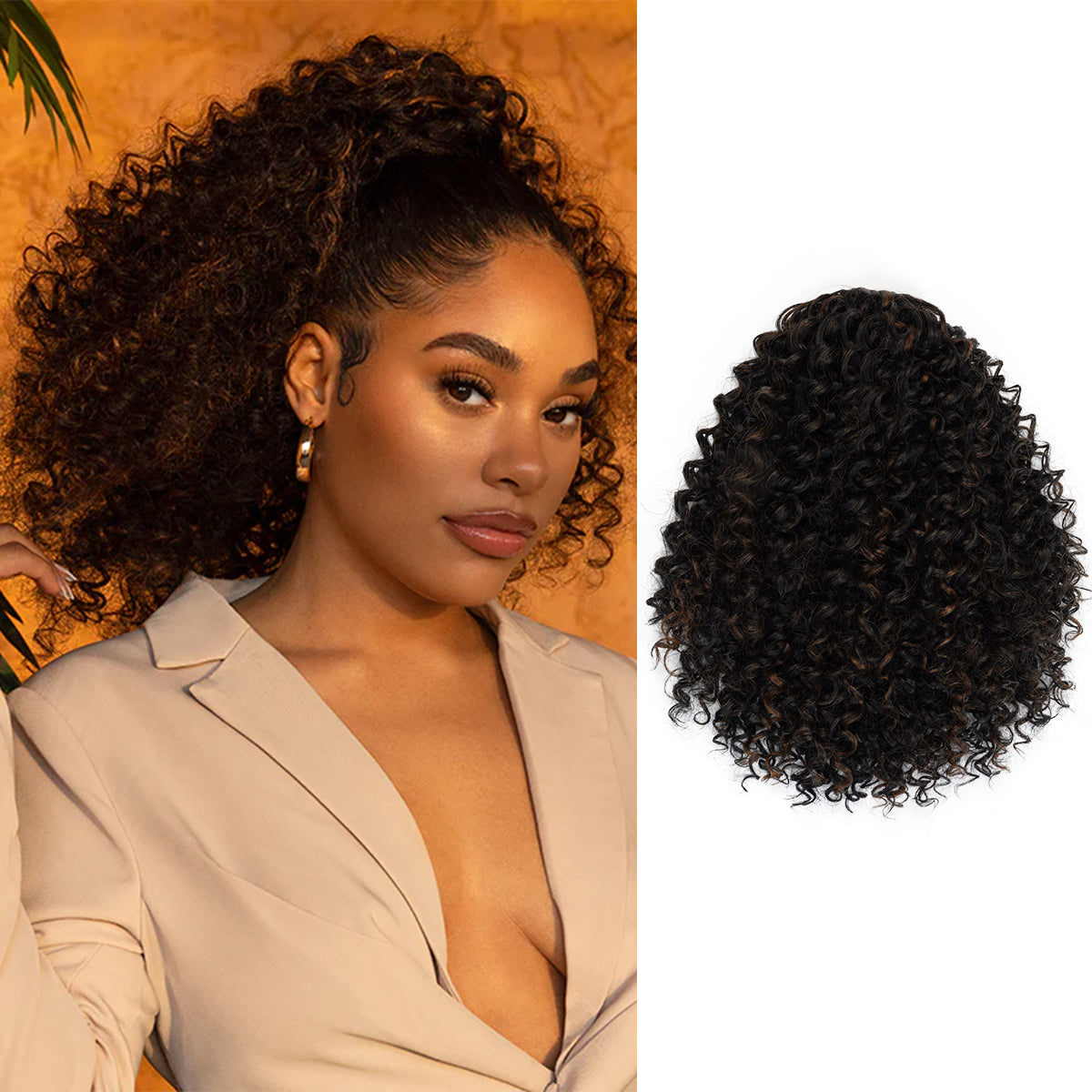 Instant Glitz Synthetic Drawstring Ponytail Spiral Curl 20"