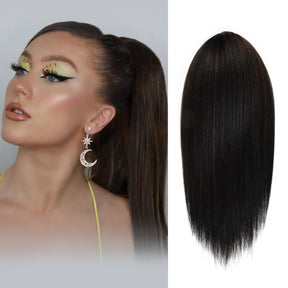 Instant Glitz Synthetic Drawstring Ponytail Straight 18"