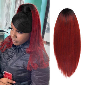 Instant Glitz Synthetic Drawstring Ponytail Straight 18"