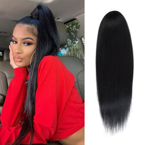 Instant Glitz Synthetic Drawstring Ponytail Straight 28"