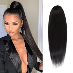Instant Glitz Synthetic Drawstring Ponytail Straight 28"