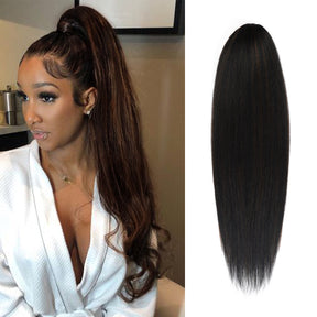 Instant Glitz Synthetic Drawstring Ponytail Straight 28"