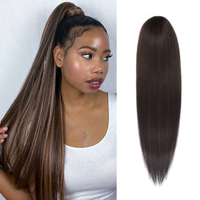 Instant Glitz Synthetic Drawstring Ponytail Straight 28"