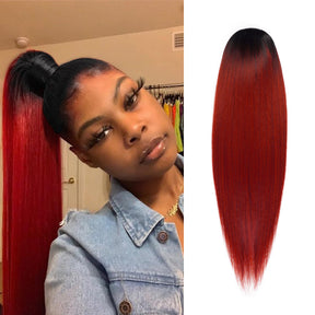Instant Glitz Synthetic Drawstring Ponytail Straight 28"