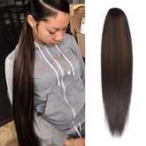 Instant Glitz Synthetic Drawstring Ponytail Straight 36"