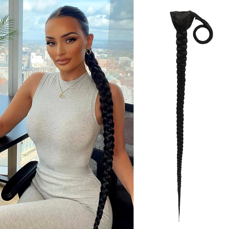 Instant Glitz Ponytail Wrap and Go Long Braided Ponytail 42