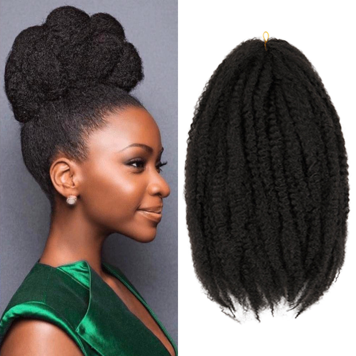Authentic Synthetic Hair Crochet Braids Afro Twist 18" (Marley Style)