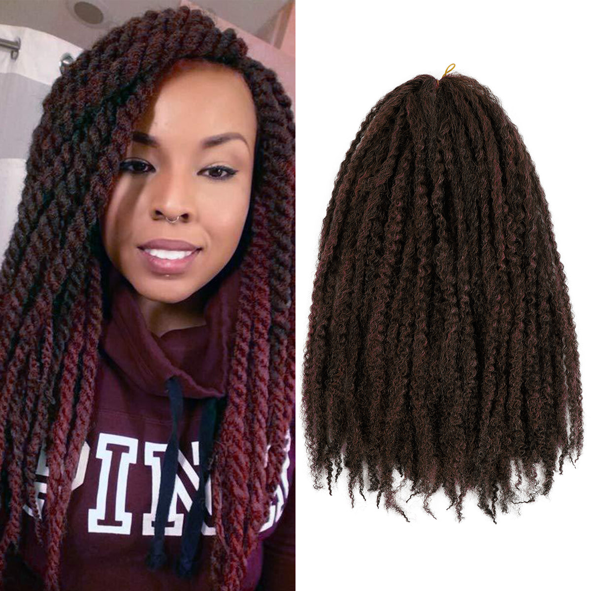 Authentic Synthetic Hair Crochet Braids Afro Twist 18" (Marley Style)