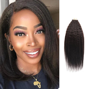 Starlet 100% Virgin Unprocessed Human Hair Tape-In Extension 20Pcs Kinky Straight