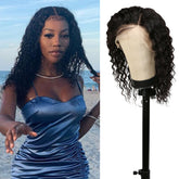 Human Hair, Lace Wig, 13x4, Frontal, Free Part, Deep Wave, 16"