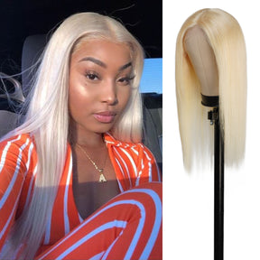 Virgin hair T part wigs are made of high-quality materials, The wigs in the light blonde shade that have been processed and thus can be dyed to other colors without any bleaching procedure, HD Transparent Lace 613 Human Hair Wig, No additional plucking required