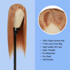Human Hair, Lace Wig, T part, Deep part, Center Part, Middle Part, Long and Full, Natural Hairline, Straight, layered straight, HD Lace, Blonde, 613, 27, Fancy Color, Pre dyed, 100% Virgin Human Hair, High Quality HD Lace, Pre bleached, 150% density