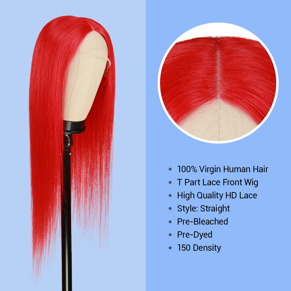Human Hair, Lace Wig, T part, Deep part, Center Part, Middle Part, Long and Full, Natural Hairline, Straight, layered straight, HD Lace, Blonde, 613, Fancy Color, Red, Pre dyed, 100% Virgin Human Hair, High Quality HD Lace, Pre bleached, 150% density