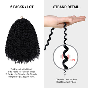 Authentic Synthetic Hair Crochet Braids 6X Value Pack Water Wave 22"