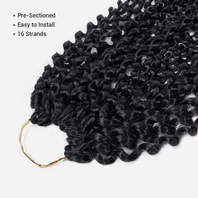 Authentic Synthetic Hair Crochet Braids 6X Value Pack Water Wave 22"
