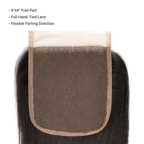 4x4, HD Lace, Closure, Free Part, Wide Lace, Straight