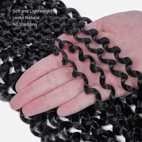 Authentic Synthetic Hair Crochet Braids Water Wave 22"