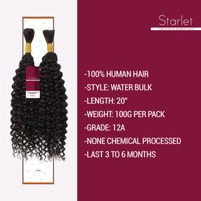 Starlet 100% Virgin Unprocessed Human Braiding Hair Water Bulk