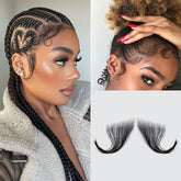 Celebrity 100% Human Hair HD Lace Reusable Fake Baby Hair Edge 2pcs I-Shape