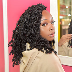 Authentic Synthetic Hair Pre-Looped Butterfly Locs 12"