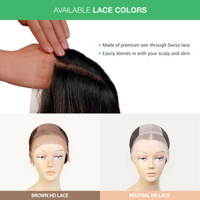 Multi-Parting, 13X6, Human Hair Blend, Frontal Wig, Invisible Lace, Pre-Plucked, Loose Curl, Layered Frontal, Loose Wave, 