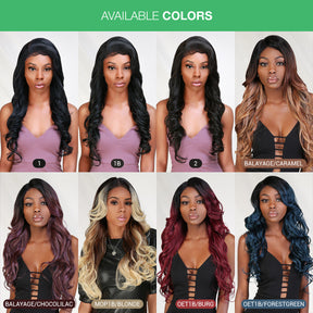 Multi-Parting, 13X6, Human Hair Blend, Frontal Wig, Invisible Lace, Pre-Plucked, Loose Curl, Layered Frontal, Loose Wave, 