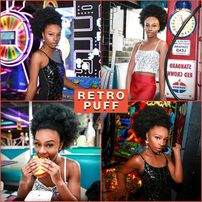 Retro Puff, Afro Pony, Large Ponytail