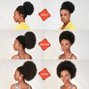 Retro Puff, Afro Pony, Large Ponytail