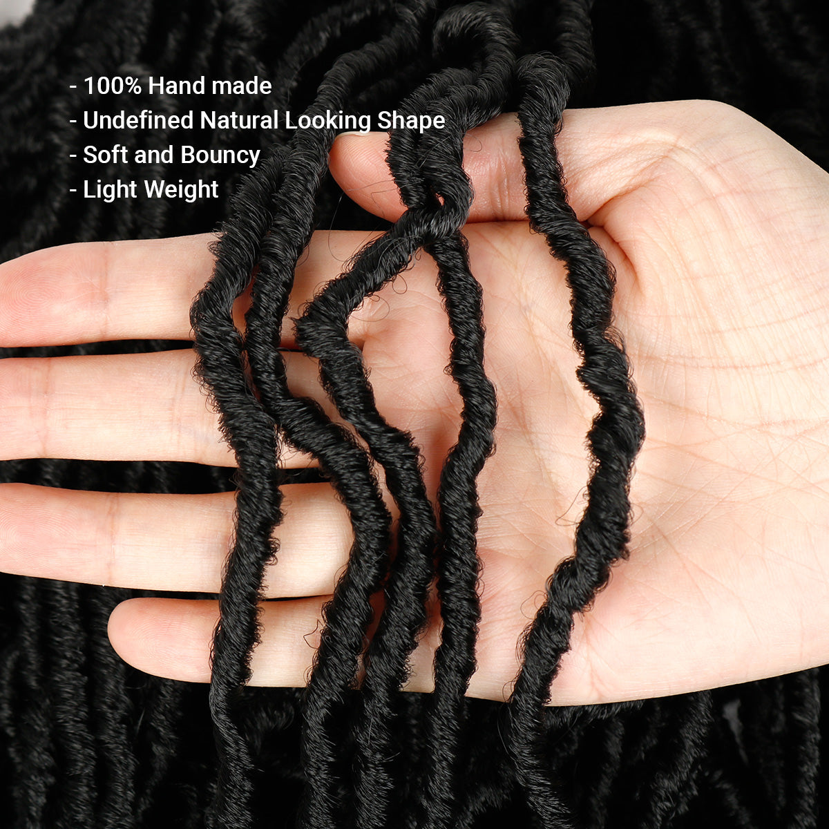 Authentic Synthetic Hair Pre-Looped Distressed Locs 22"