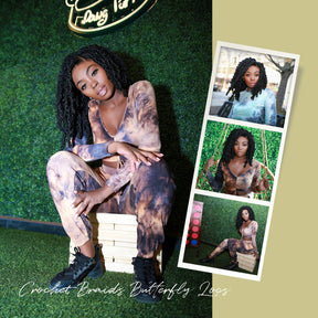 Authentic Synthetic Hair Pre-Looped Butterfly Locs 12"