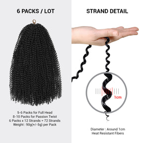 Authentic Synthetic Hair Crochet Braids 6X Value Pack Water Wave 32"