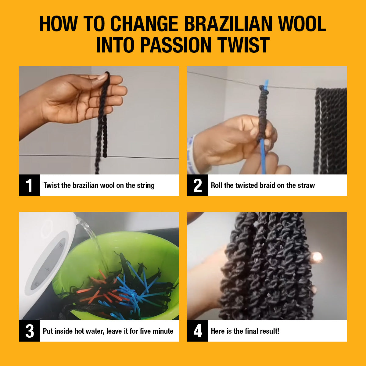 Authentic Brazilian Wool Hair Yarn for Braids