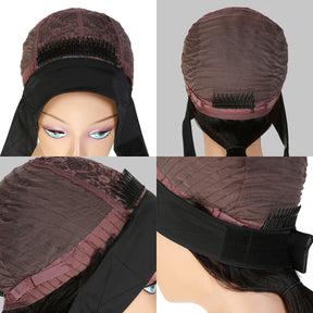 Diva Queen Virgin Human Hair Glueless None Lace Headband Wig Straight 14"